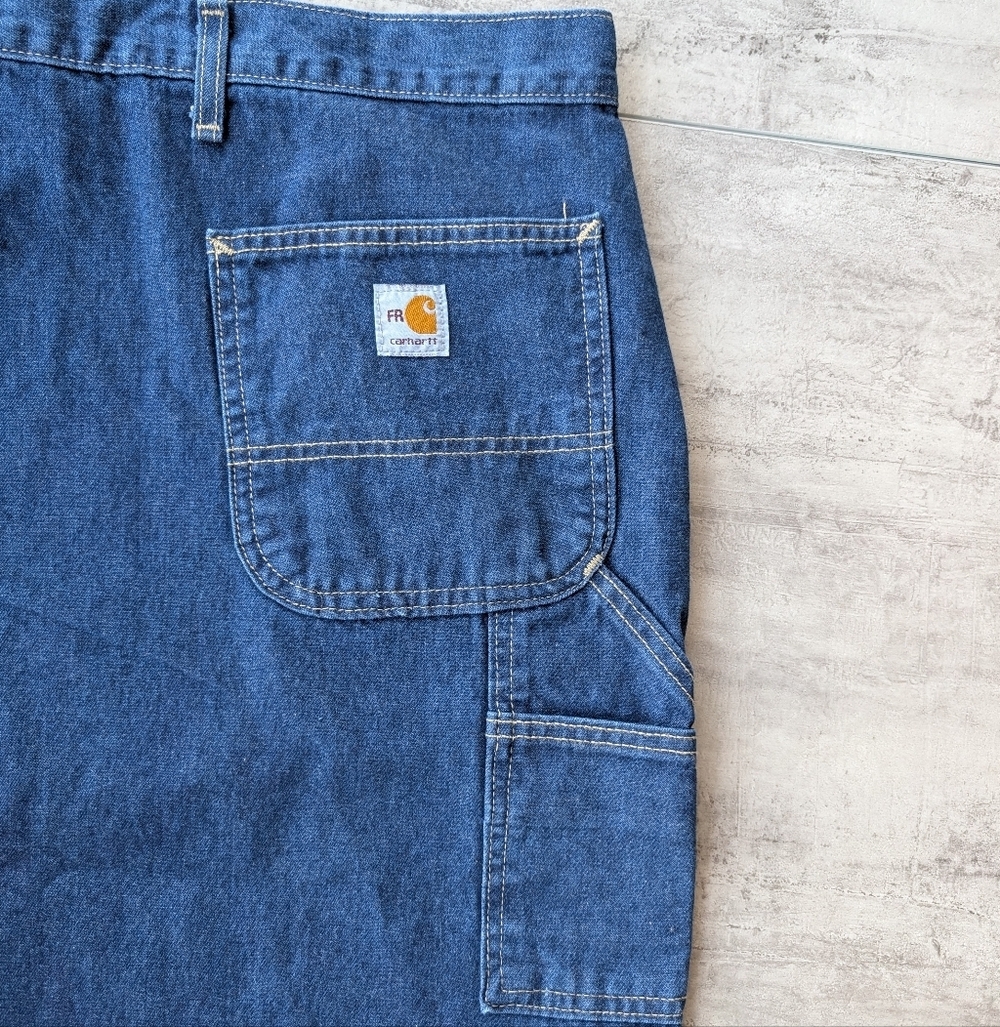 Carhartt FR Men's Original Work Dungaree Fit Straight Leg 54 x 32 NWT - Picture 8 of 9